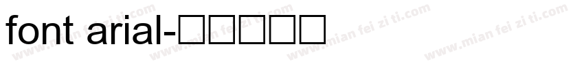 font arial字体转换